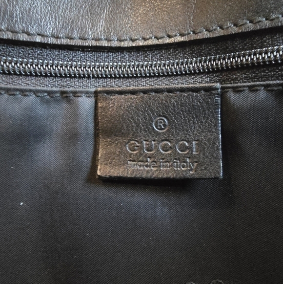 Gucci Black Leather Bamboo Top Handle Vintage Shoulder Bag - Picture 14 of 16